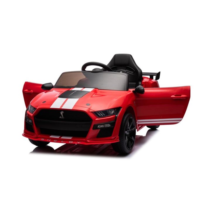Coche Eléctrico para Niños Ford Mustang GT500 Shelby Rojo con Control Remoto y Asientos de Ecopiel