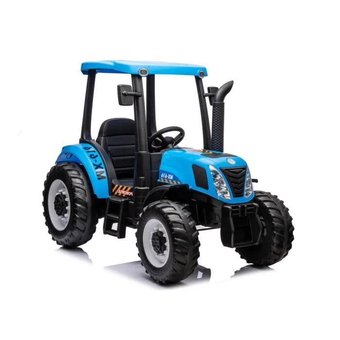Tractor Eléctrico Infantil A011 Azul 24V con Ruedas EVA y Mando a Distancia
