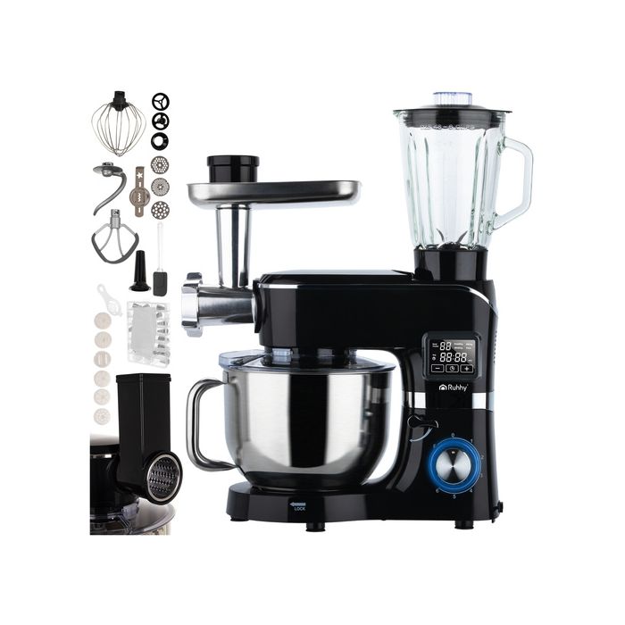 Robot de Cocina Planetario RUHHY con Licuadora y Bowl Calefactado 2000W