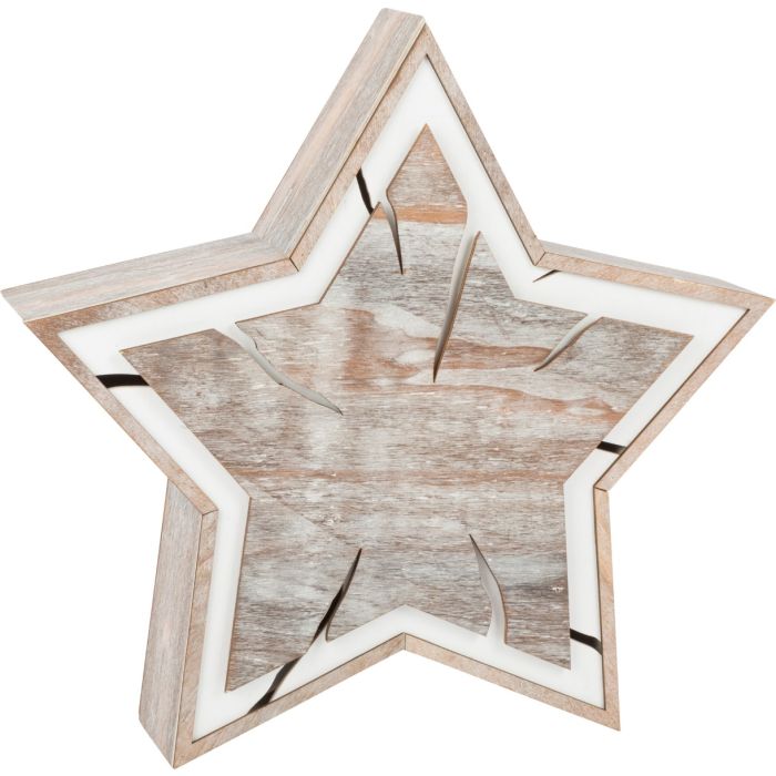 Estrella brillante grande con luz, 34 x 7 x 32 cm 