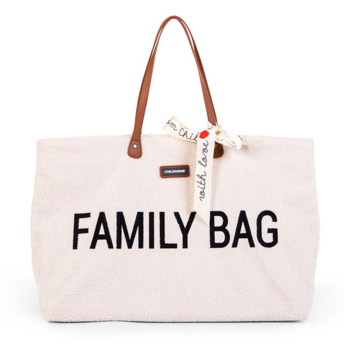 Bolso familiar Family Bag Osito Blanco Crudo , Childhome