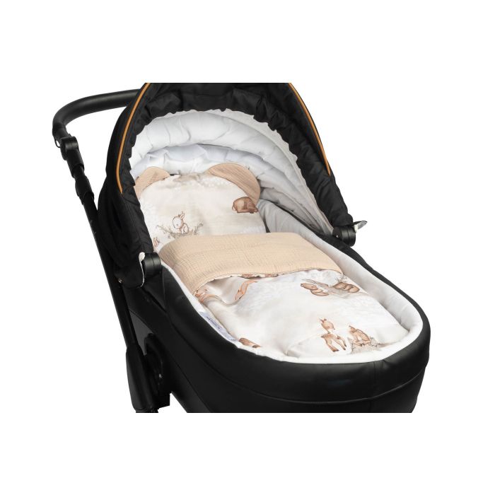 Conjunto para Cochecito: Almohada y Manta de Muselina - Marrón - imagen 2
