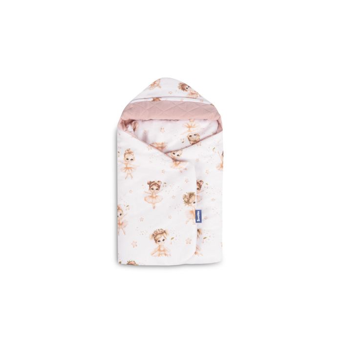Saco Arrullo para Silla de Coche Muselina Ballerinas Pink – Manta con Aperturas para Arnés 3 Puntos