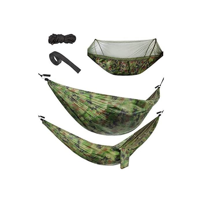 Hamaca con mosquitera Ultraligera 260 x 140 cm Santiago Army - imagen 2