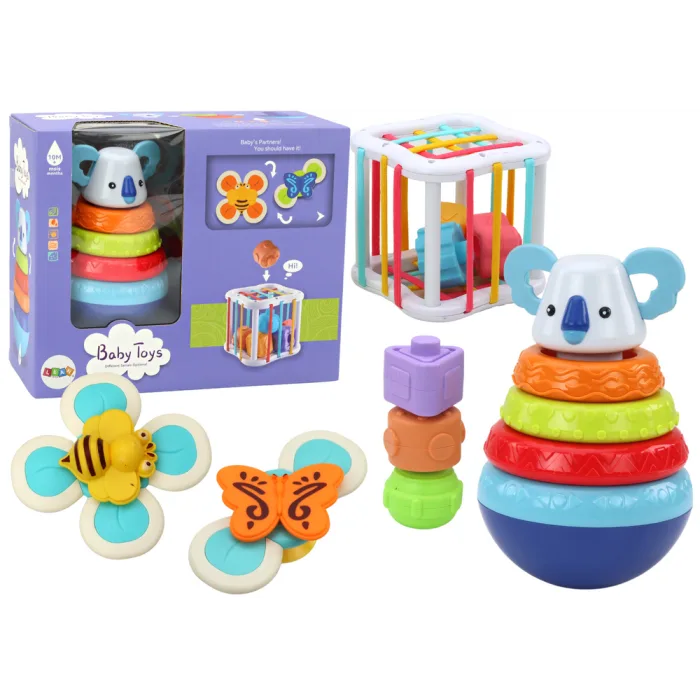 Set de Juguetes Sensoriales Torre Koala con Cubos Educativos