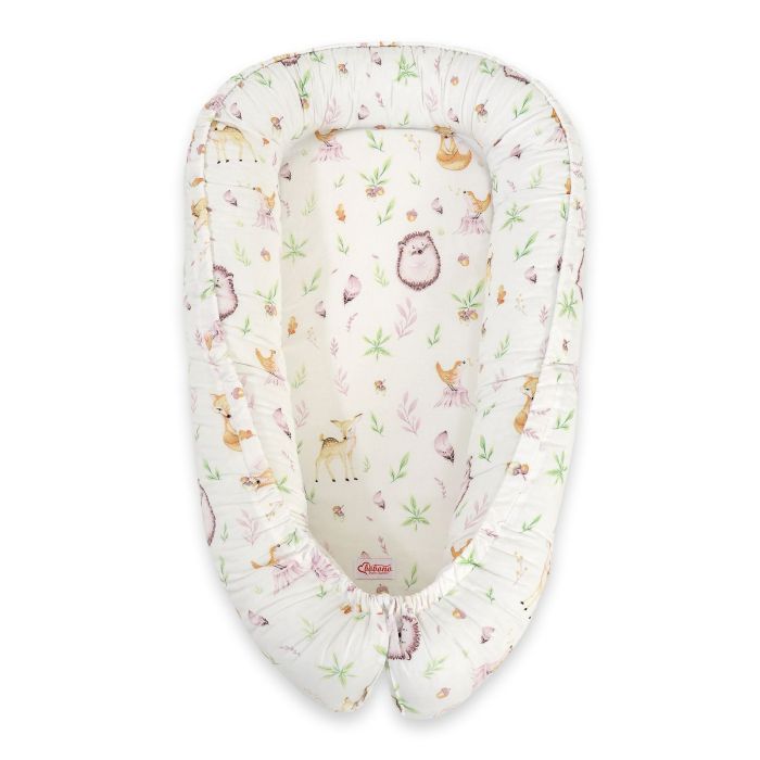 Baby Nest Double-sided Premium Cocoon For Infants Bobono- Forest Softness