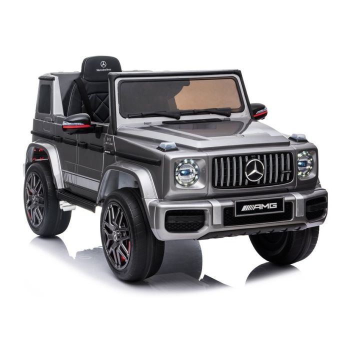 Coche Eléctrico Infantil Mercedes G63 AMG con pintura plateada