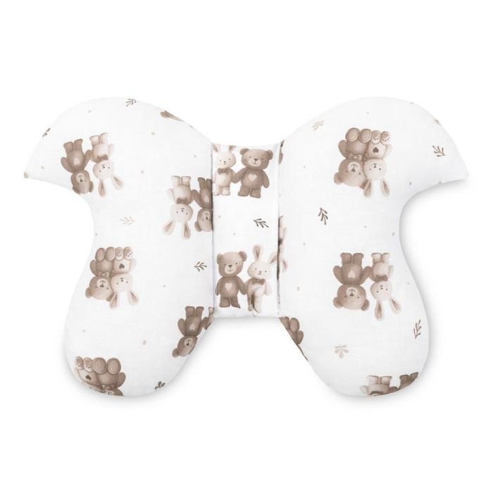 Almohada mariposa infantil Sensillo, vista frontal en forma de U