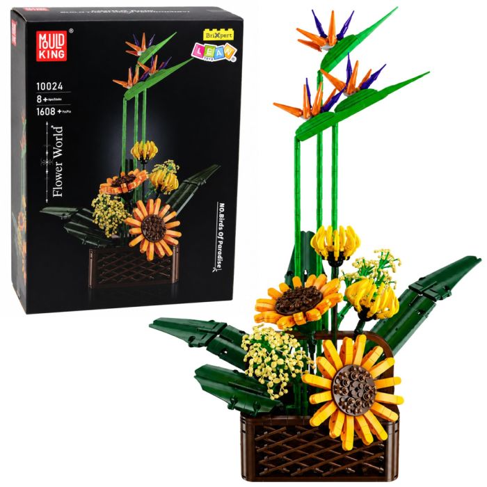 Bloques Construcción Floral en Maceta con 1608 Piezas