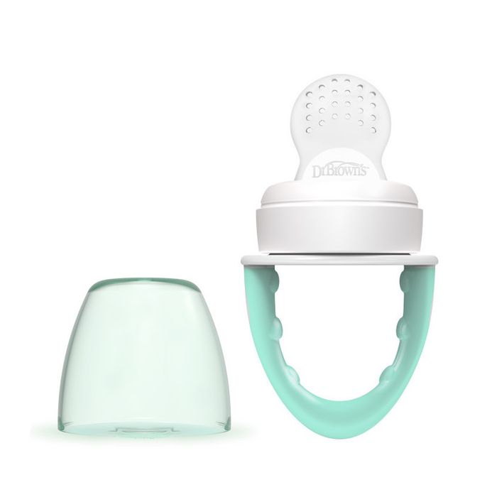Chupete Alimentador de Silicona Dr brown`s en color verde, ideal para bebés.