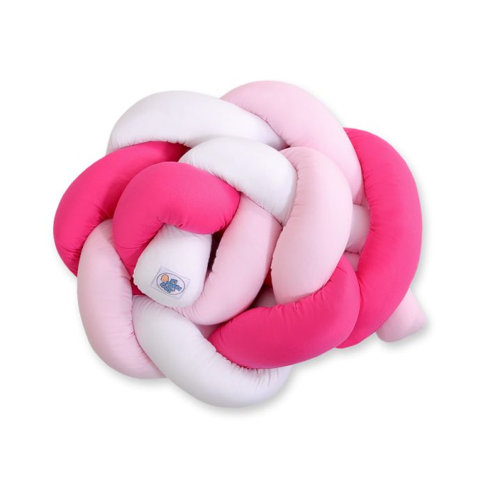 Protector de Cuna Knot Bumper My Sweet Baby - Rosa y Blanco