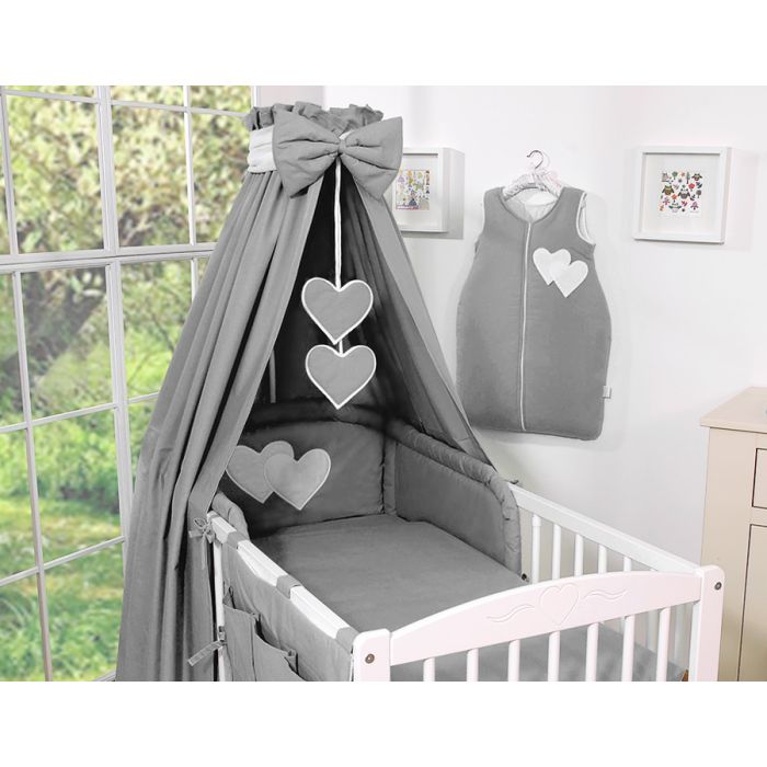 Dosel de Cuna My Sweet Baby - Canopy de Tela con Corazones