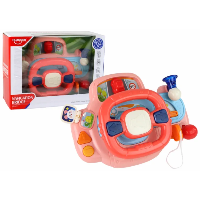 Volante Interactivo Rosa Simulador de Conducción Multifuncional