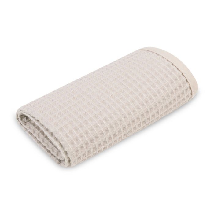 Toalla infantil de mano Sensillo waffle beige 30x50 cm con gancho, vista extendida