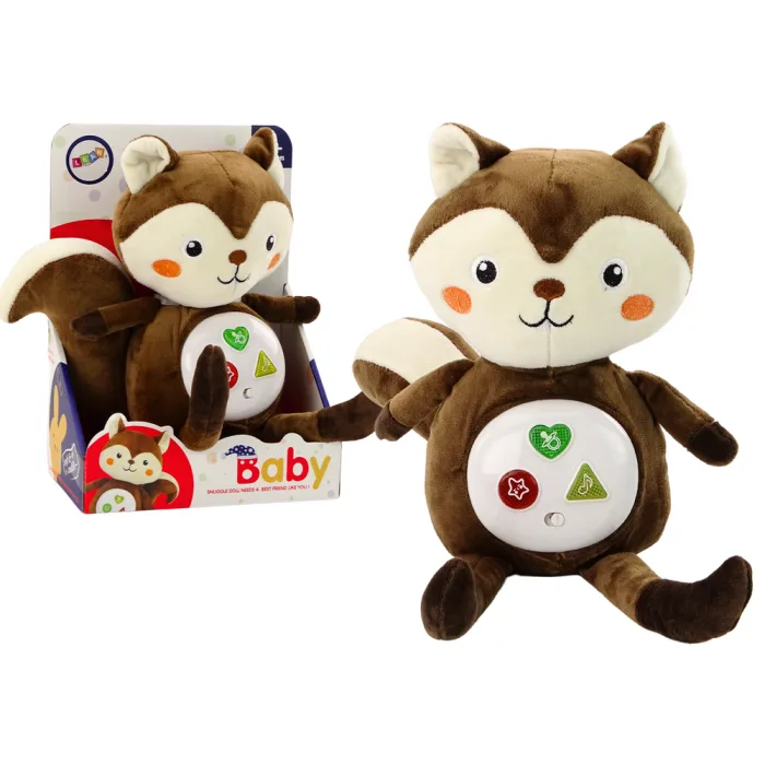 Esquilo de Peluche Interactivo con Melodías Educativas