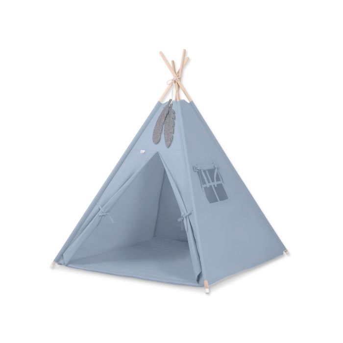 Tipi para niños My Sweet Baby con alfombra y plumas decorativas