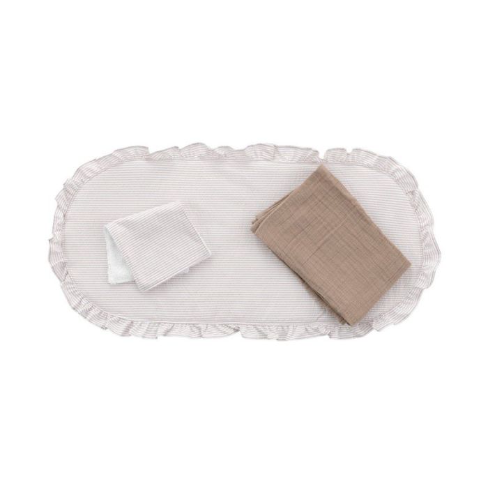 Colcha para capazo Candela crudo Cambrass extendida