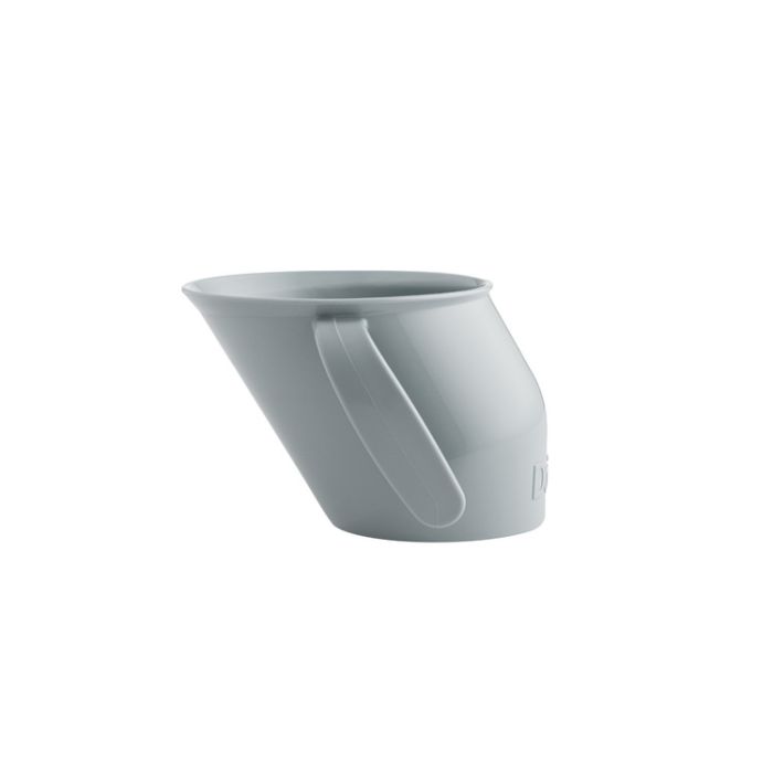 Vaso de Entrenamiento Doidy cup gris con diseño inclinado