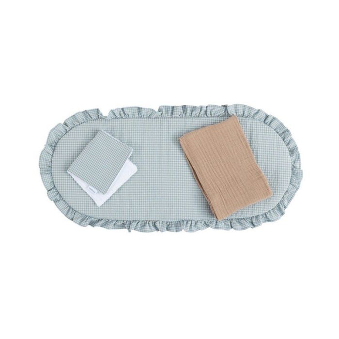 Pack textil capazo Cambrass vichy 100% algodón, vista de piezas coordinadas