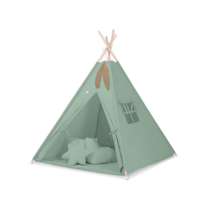 Tipi para Niños My Sweet Baby - Carpa Pastel Verde con Almohadas