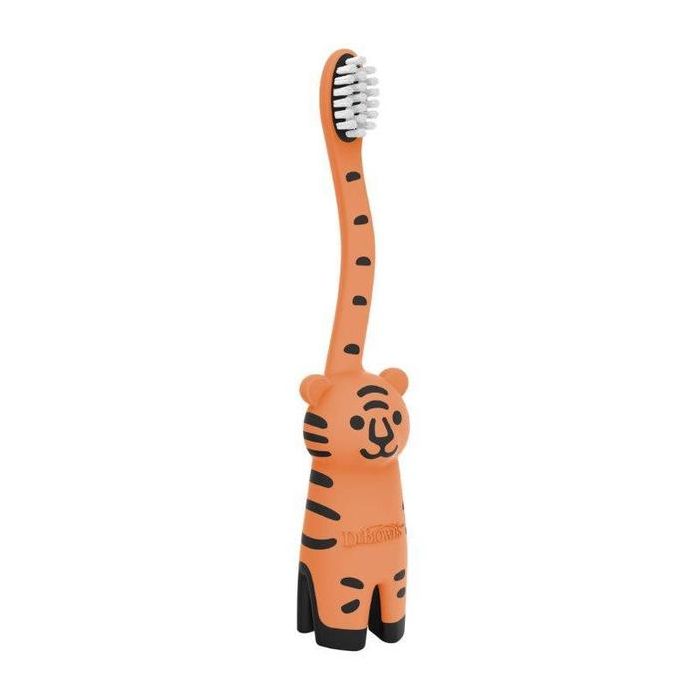 Cepillo de dientes Tigre Dr brown's con bristles suaves.