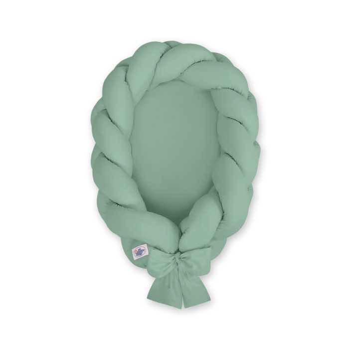 Braided Baby Nest 2 In 1 - Pastel Green