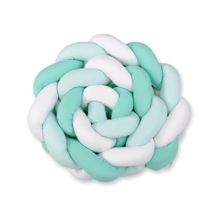 Protector de Cuna Knot Bumper XXL My Sweet Baby en Blanco y Menta