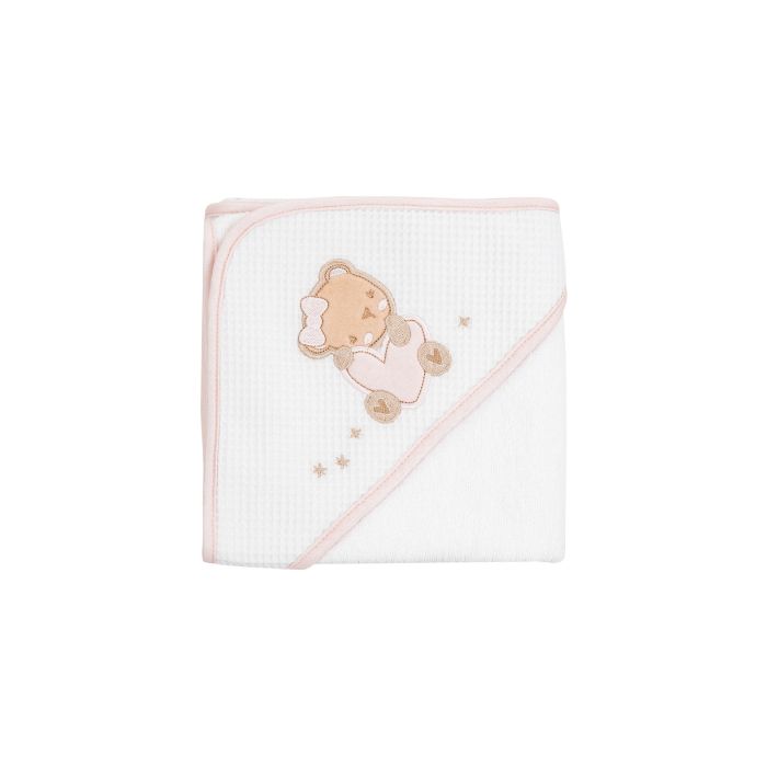 Toalla con Capucha Kikkaboo Dream Big Rosa 90x90 cm