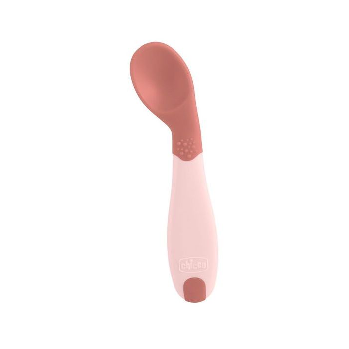 Cuchara Ergonomica Chicco para Bebés 8M+ Melocotón