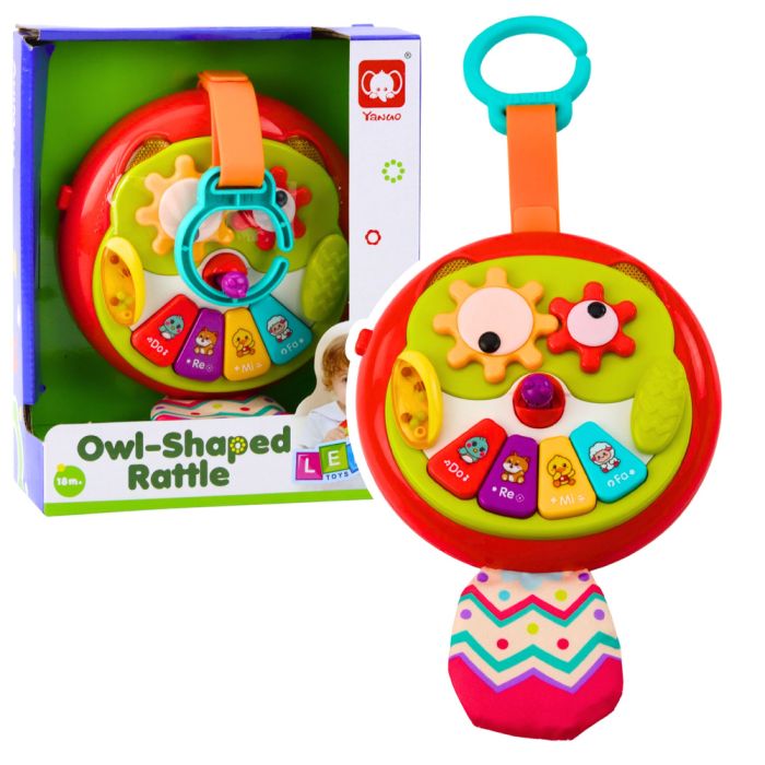 Colgante Interactivo de Búho con Elementos Móviles y Piano