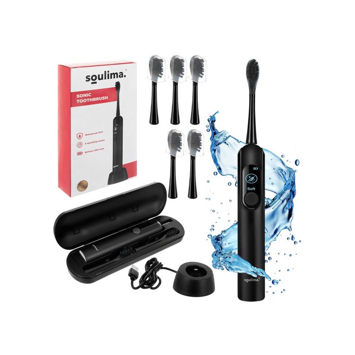Cepillo de dientes sónico Soulima para bebé - Negro