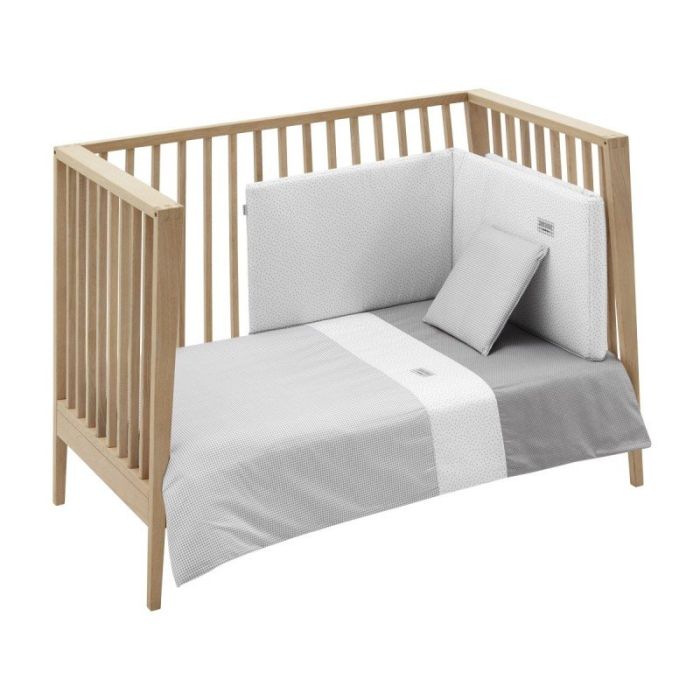Jgo 2 Pcs.f.nordica Cuna 70 Vichy10 Gris 110x170x3 Cm - Cambrass