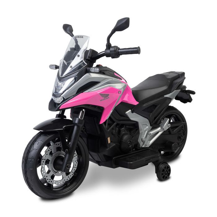 Moto eléctrica infantil Honda NC750X rosa Toyz con licencia oficial, vista frontal
