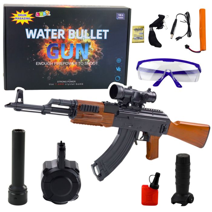 Rifle de Bolas de Agua AK de Lean toys con visor y accesorios