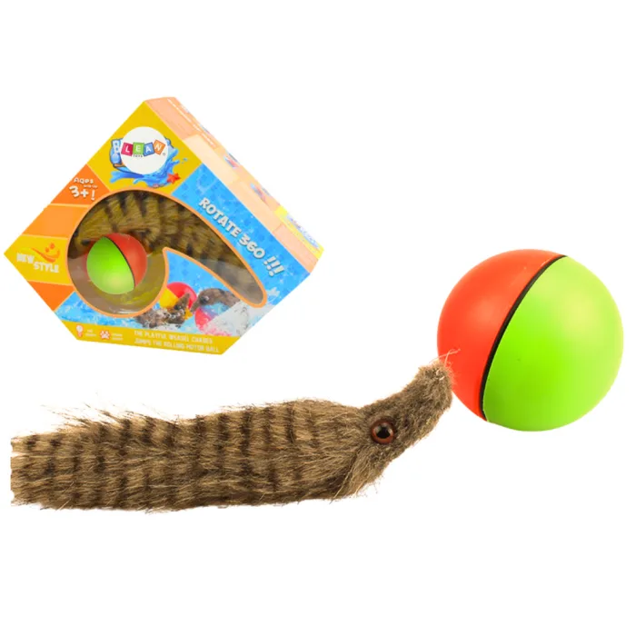 Pelota Interactiva con Cola de Nutria Fluffy
