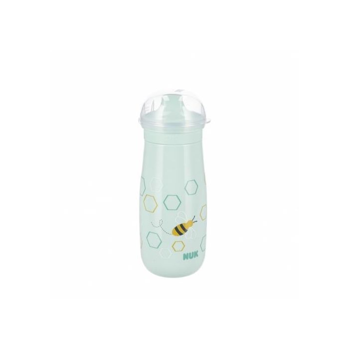 Vaso Nuk Mini-Me Sip en verde pastel con tapón protector
