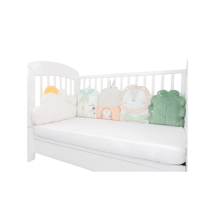 Juego de almohadas de peluche para cuna Kikkaboo - Jungle King