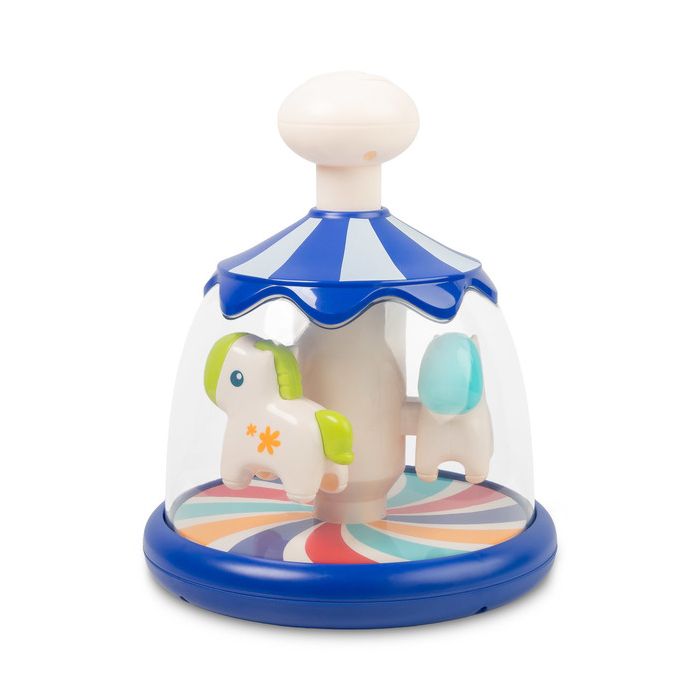 Cubo didáctico interactivo Toyz con ponies coloridos girando.