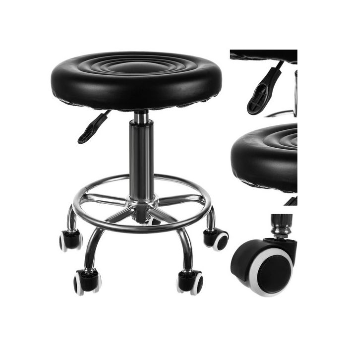 Taburete Giratorio Beautylushh para Bebé con Soporte de Piernas