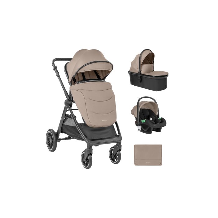 Carrito de bebé 3en1 Kikkaboo Ava Beige - Práctico y Elegante