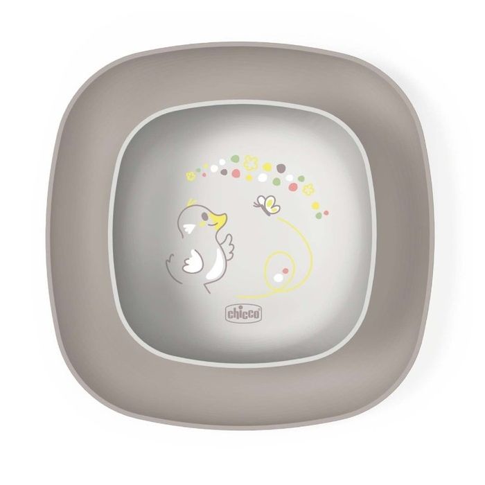 Set de dos platos Chicco para bebés - diseño atractivo y seguro.