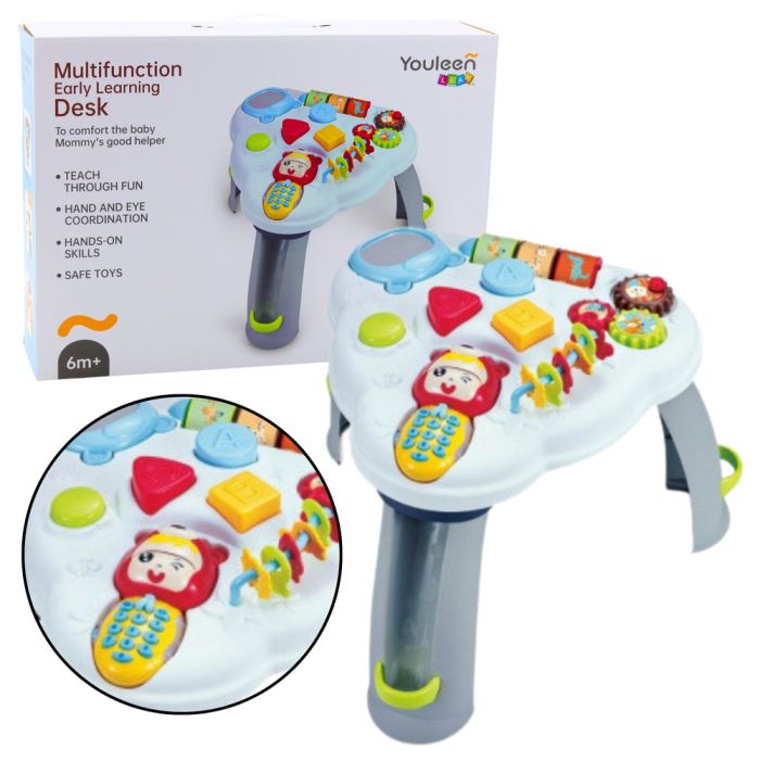 Mesa Triangular Educativa Interactiva con Sonidos y Luces