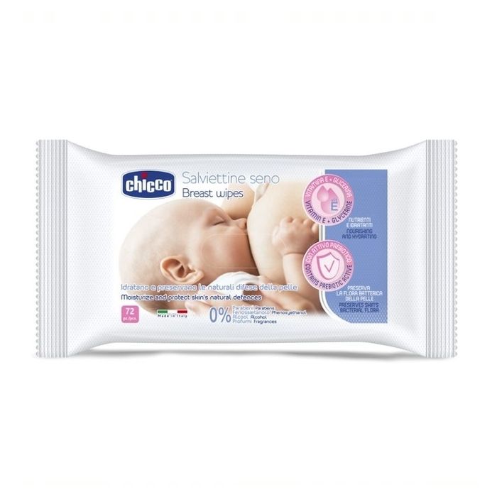 Toallitas Humedecidas para Lactancia Chicco - 72 Unidades