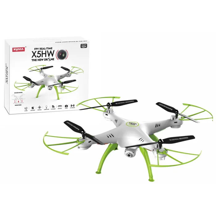 Drone RC X5HW Blanco y Verde
