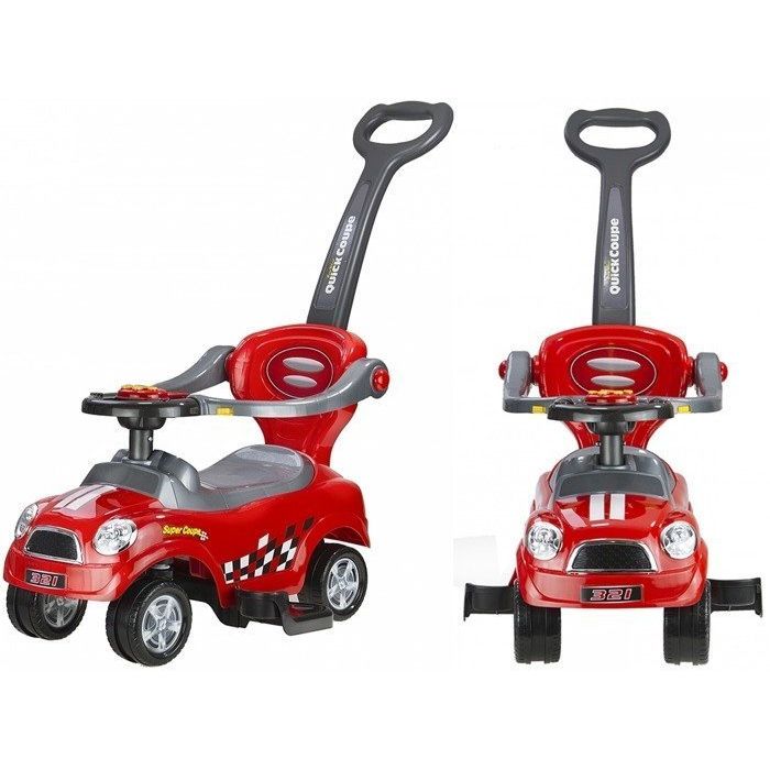 Cochecito Coupe Manual con Mango para Padres - Rojo