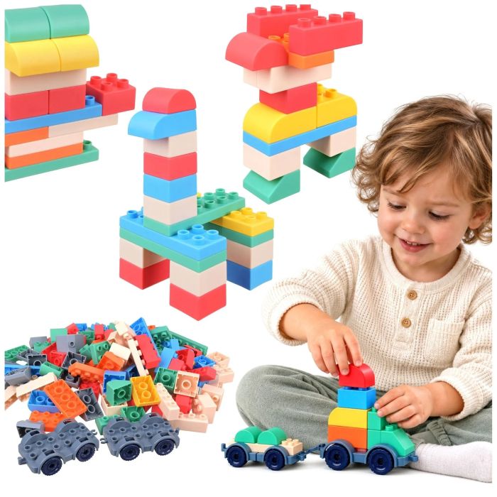 Bloques sensoriales de goma blandos, ideales para niños