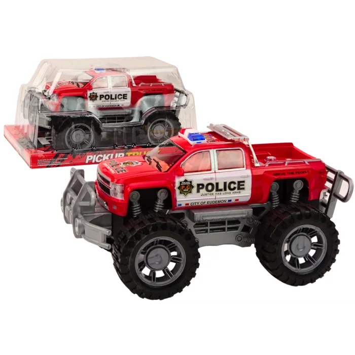 Coche de Policía Pickup Rojo Off-Road