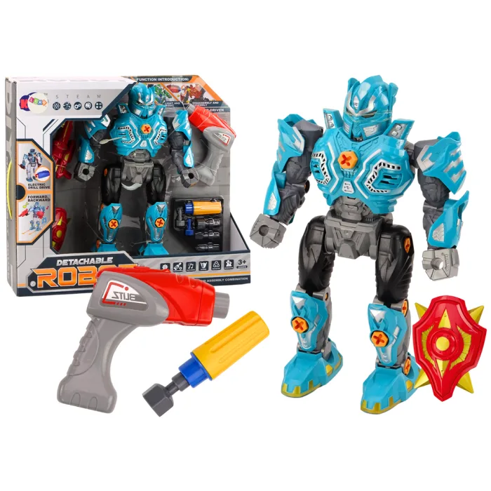 Robot Tornillo con Luz y Sonido Turquesa