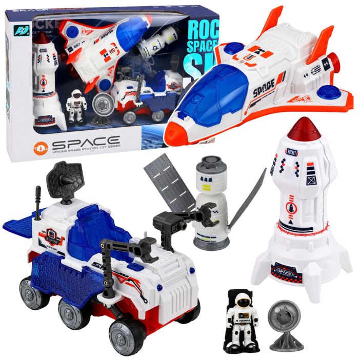 Set Espacial Infantil con Cohete y Satélite