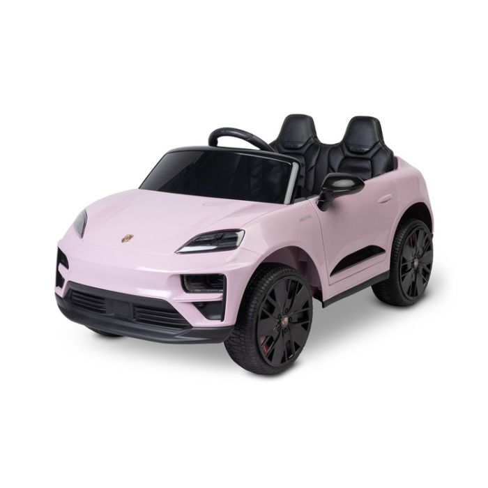 Coche eléctrico infantil Porsche Macan rosa Toyz con licencia oficial, vista frontal